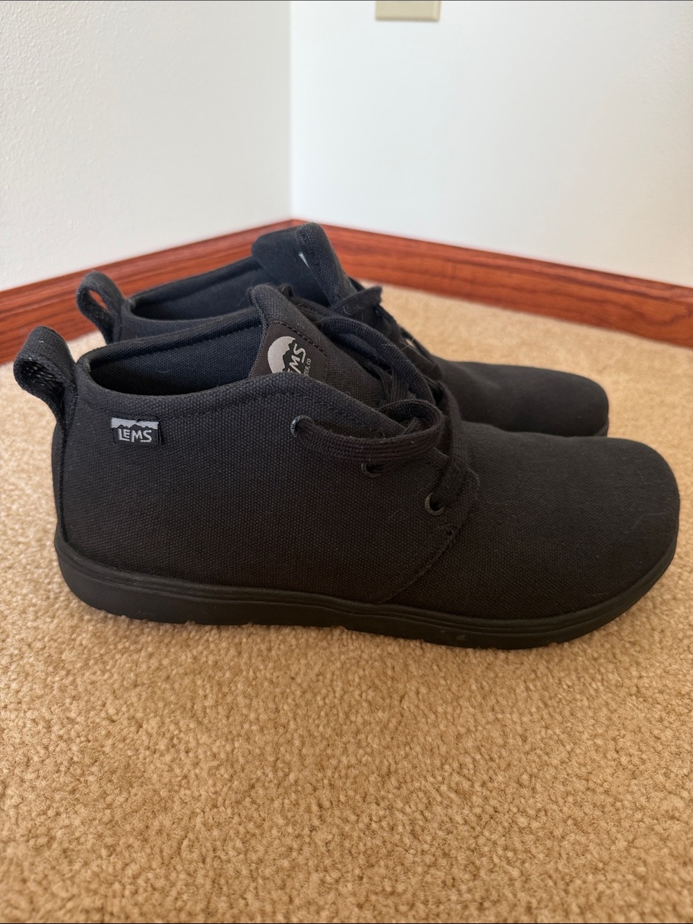 Lems Black Men's Canvas Chukka Sneakers - Size 11 men’s